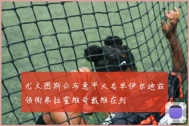 尤文图斯公布意甲大名单伊尔迪兹领衔弗拉霍维奇戴维在列
